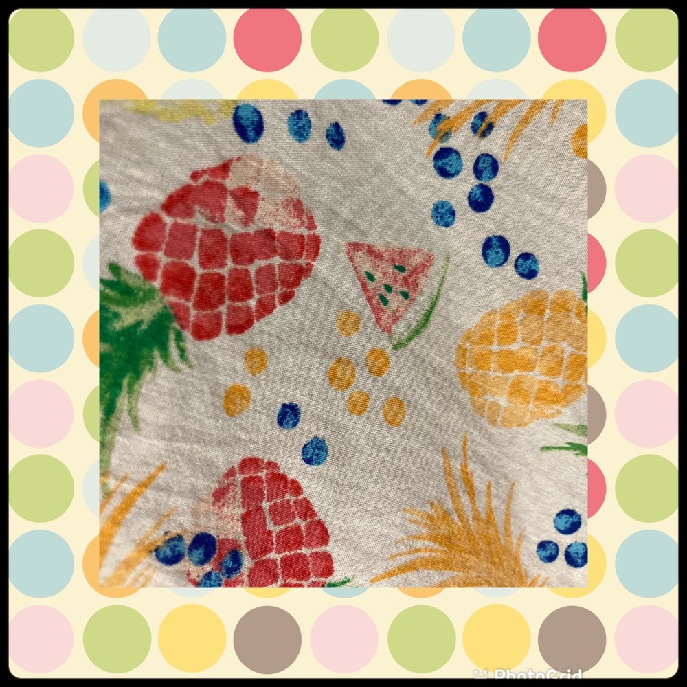 Talbots Button Down Cotton Pineapple Blouse Large - image 6